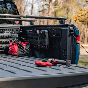 BuiltRight Industries Bedside Rack System for Rivian R1T: Bed Side Wall MOLLE Kit - 0