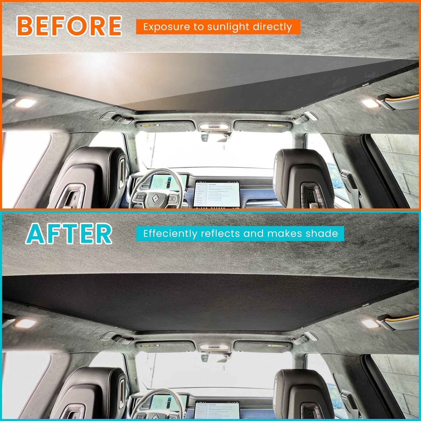 Rivian R1S Panoramic Roof Shade (Front only)