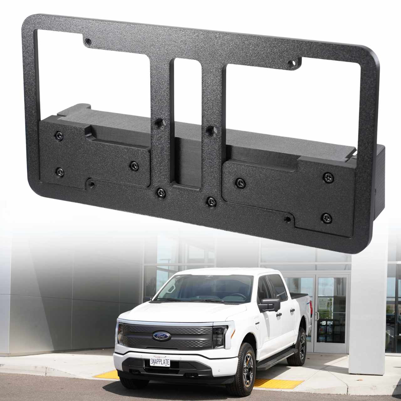 Ford F-150 Lightning EV SnapPlate No-Drill Front License Plate