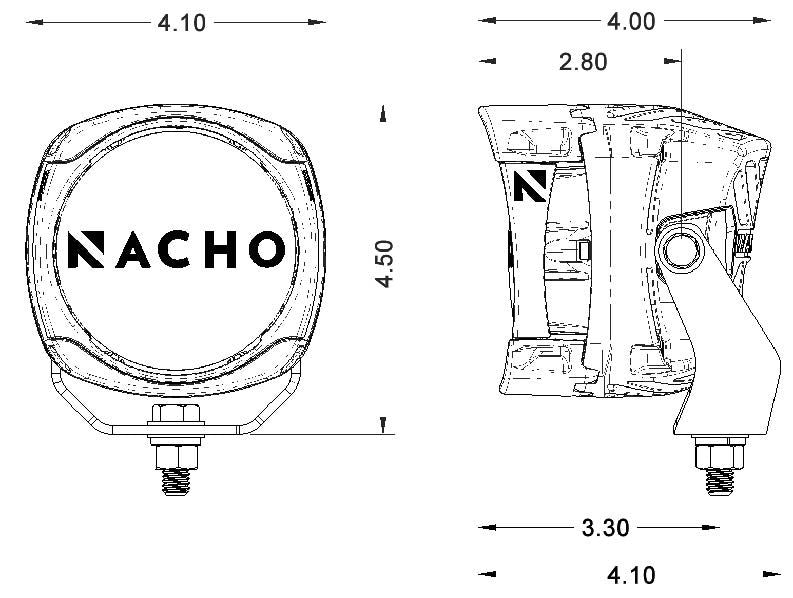 NACHO Offroad Technology - Quatro 4" Light Pod (Pair)
