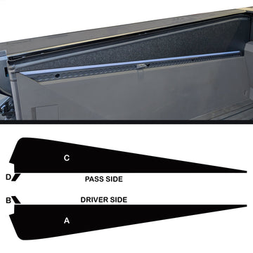 TOProtect DIY Vinyl Overlay Kit for Tesla Cybertruck Cargo Bed | Inner Sidewall Protection with Bed Liner Look