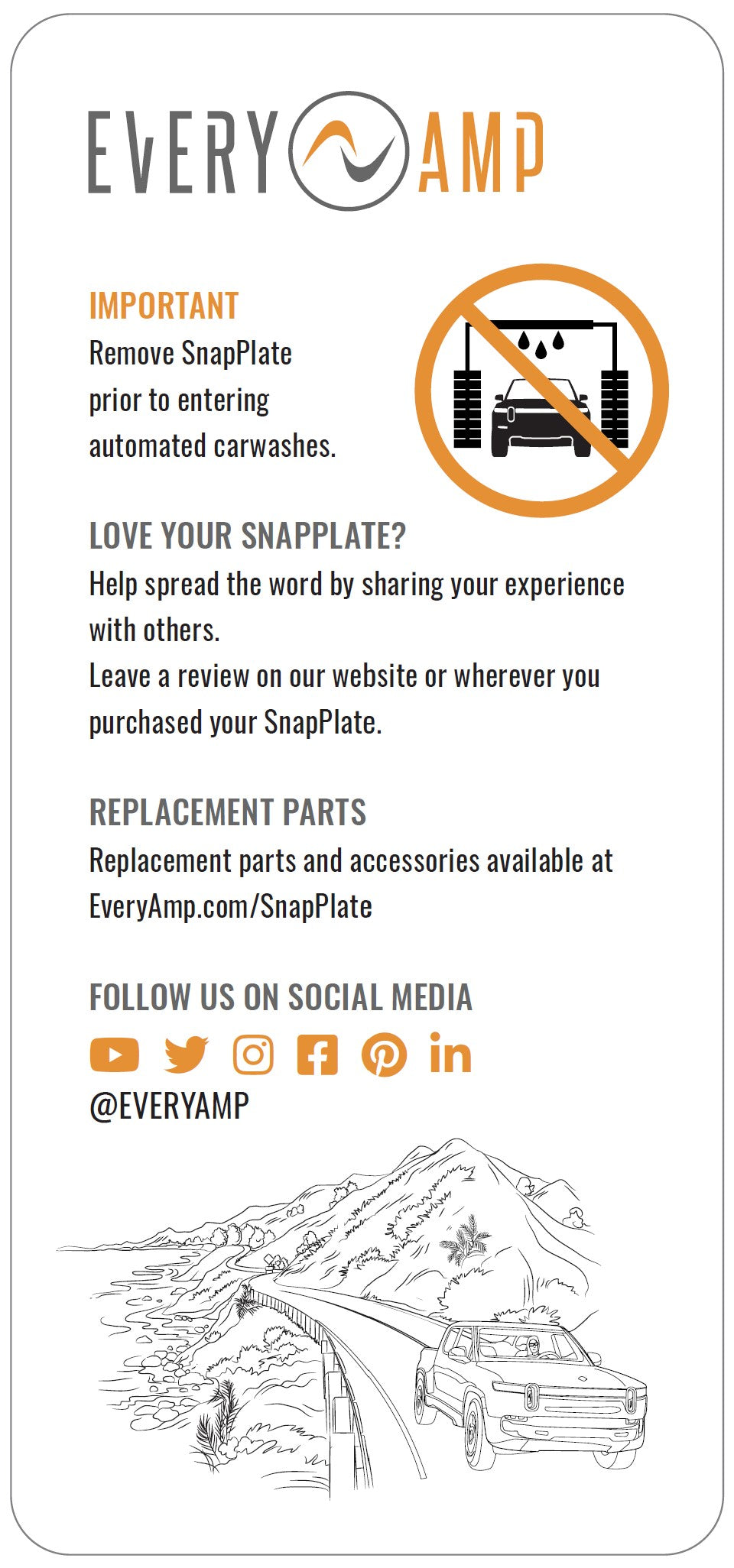 SnapPlate License Plate Mount for Rivian R1T & R1S