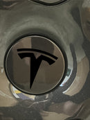 Wheel Cap Logo Decals For Tesla (x4)-1