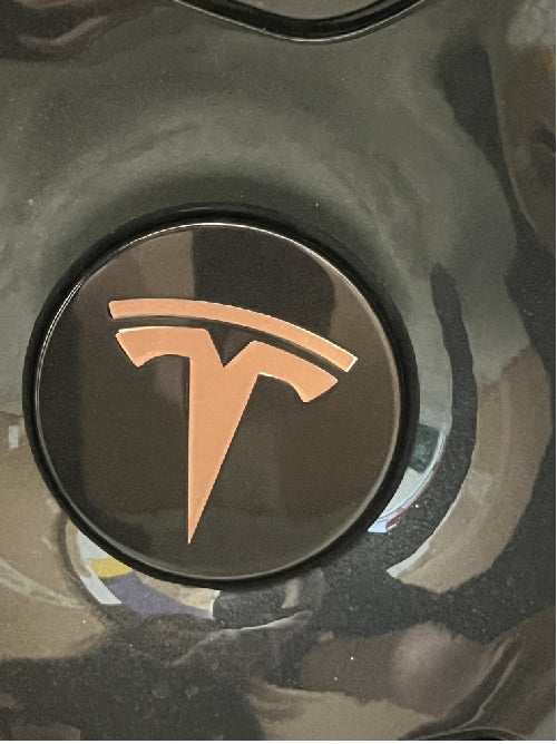 Wheel Cap Logo Decals For Tesla (x4)