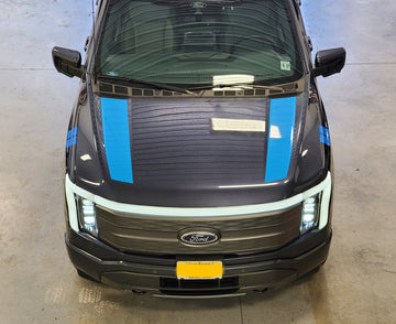 Hood Stripe Decals for 2022-23 Ford F-150 Lightning