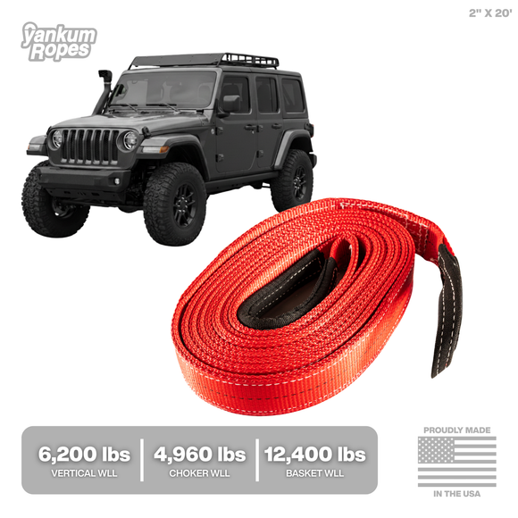 2" Flat Tow Strap "Viper" [WLL 4960/6200/12400 lbs]
