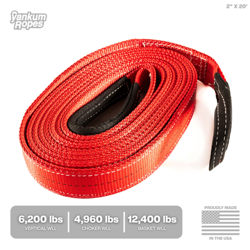 2" Flat Tow Strap "Viper" [WLL 4960/6200/12400 lbs] - 0