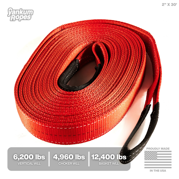 2" Flat Tow Strap "Viper" [WLL 4960/6200/12400 lbs]