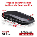 Yakima CBX 16 Roof Top Cargo Rugged Carrier Box, Fits StreamLine Crossbar, Black-3