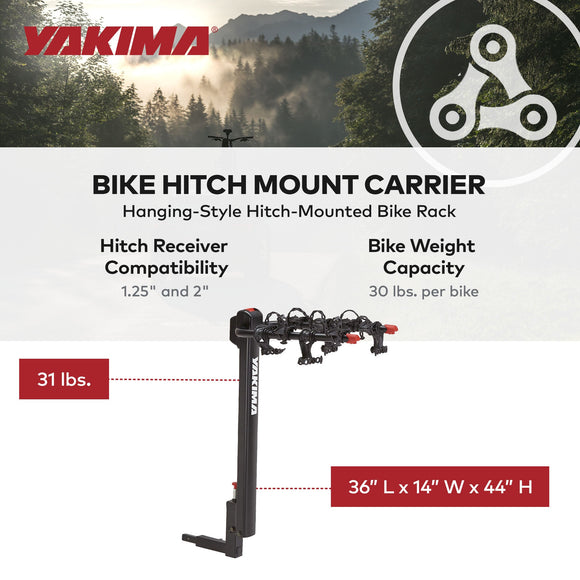Yakima DoubleDown 4 Tilting Hitch-Mounted Bike Rack for Cars, SUVs, & Trucks