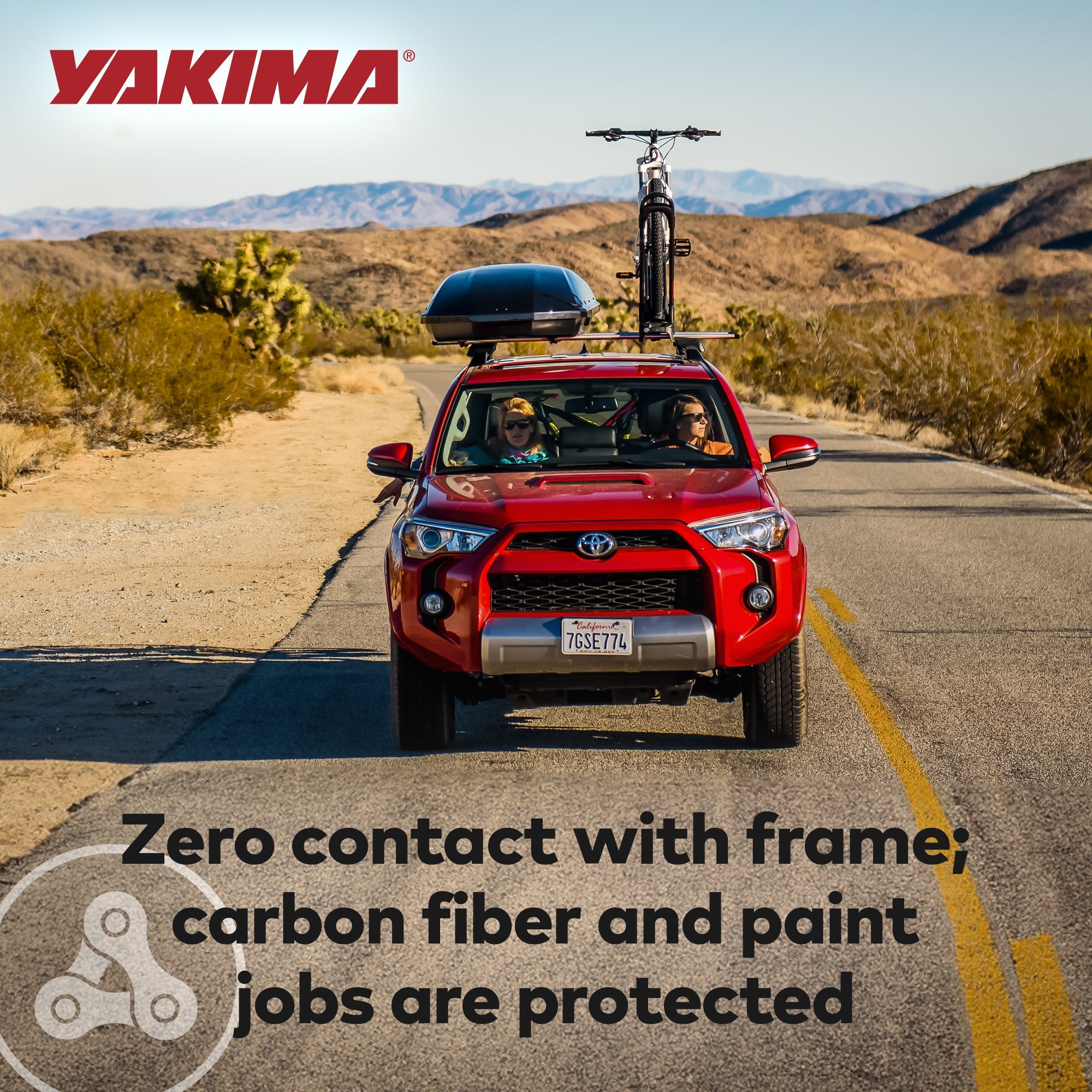 Yakima FrontLoader 1 Bike Car Rooftop Mount, Fits StreamLine Crossbar Black