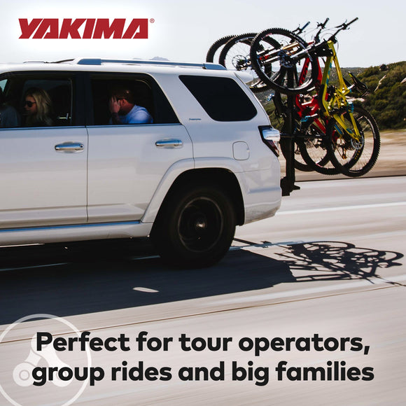 Yakima HangOver 4 Adjustable Vertical Steel Mountain Bike Hitch Rack for 4 Bikes