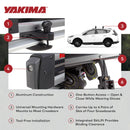 Yakima FreshTrack 6 Universal Car Roof Top Mount Ski and Snowboard Rack, Black-4