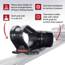 YAKIMA BigCatch Kayak Fishing Boat Saddles for Roof Racks and Trailers, Black-3