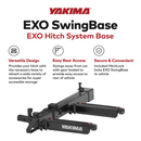 Yakima EXO SwingBase 2 Inch Hitch Base Rack Storage System with HitchLock, Black-3