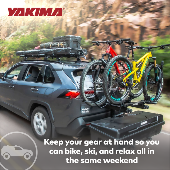 Yakima EXO SwingBase 2 Inch Hitch Base Rack Storage System with HitchLock, Black