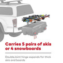 Yakima EXO SnowBank 5 Ski or 4 Snowboard Universal Mount Travel Roof Rack, Black-3