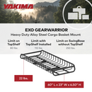 Yakima EXO GearWarrior Sturdy Heavy Duty Alloy Steel Cargo Basket Mount, Black-4