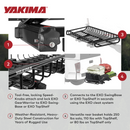Yakima EXO GearWarrior Sturdy Heavy Duty Alloy Steel Cargo Basket Mount, Black-3