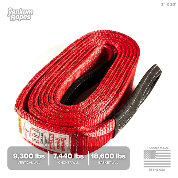 3" Flat Tow Strap "Copperhead" [WLL 7440/9300/18600 lbs]