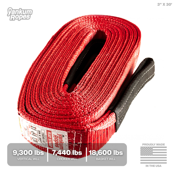 3" Flat Tow Strap "Copperhead" [WLL 7440/9300/18600 lbs]