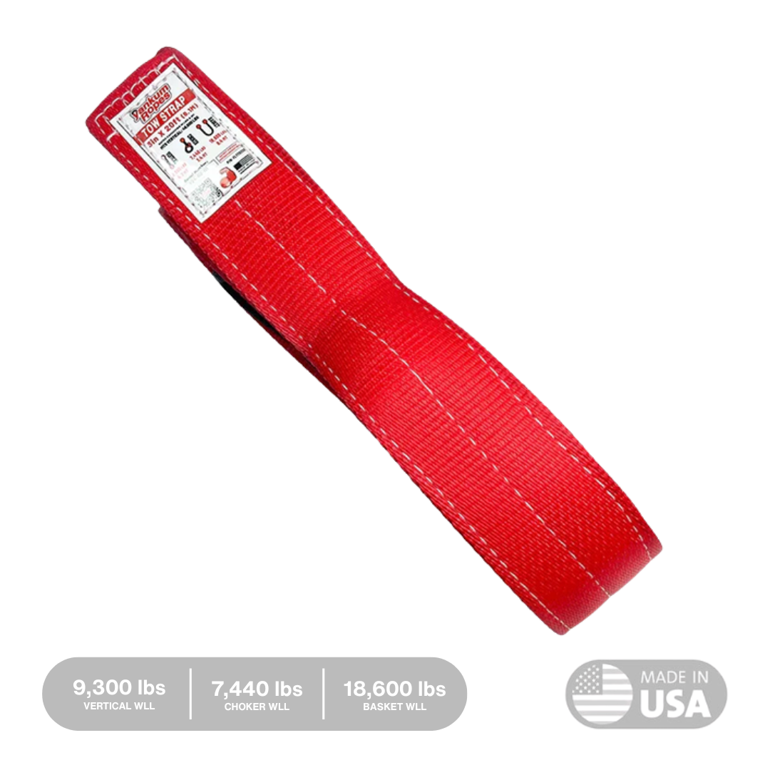 3" Flat Tow Strap "Copperhead" [WLL 7440/9300/18600 lbs] - 0