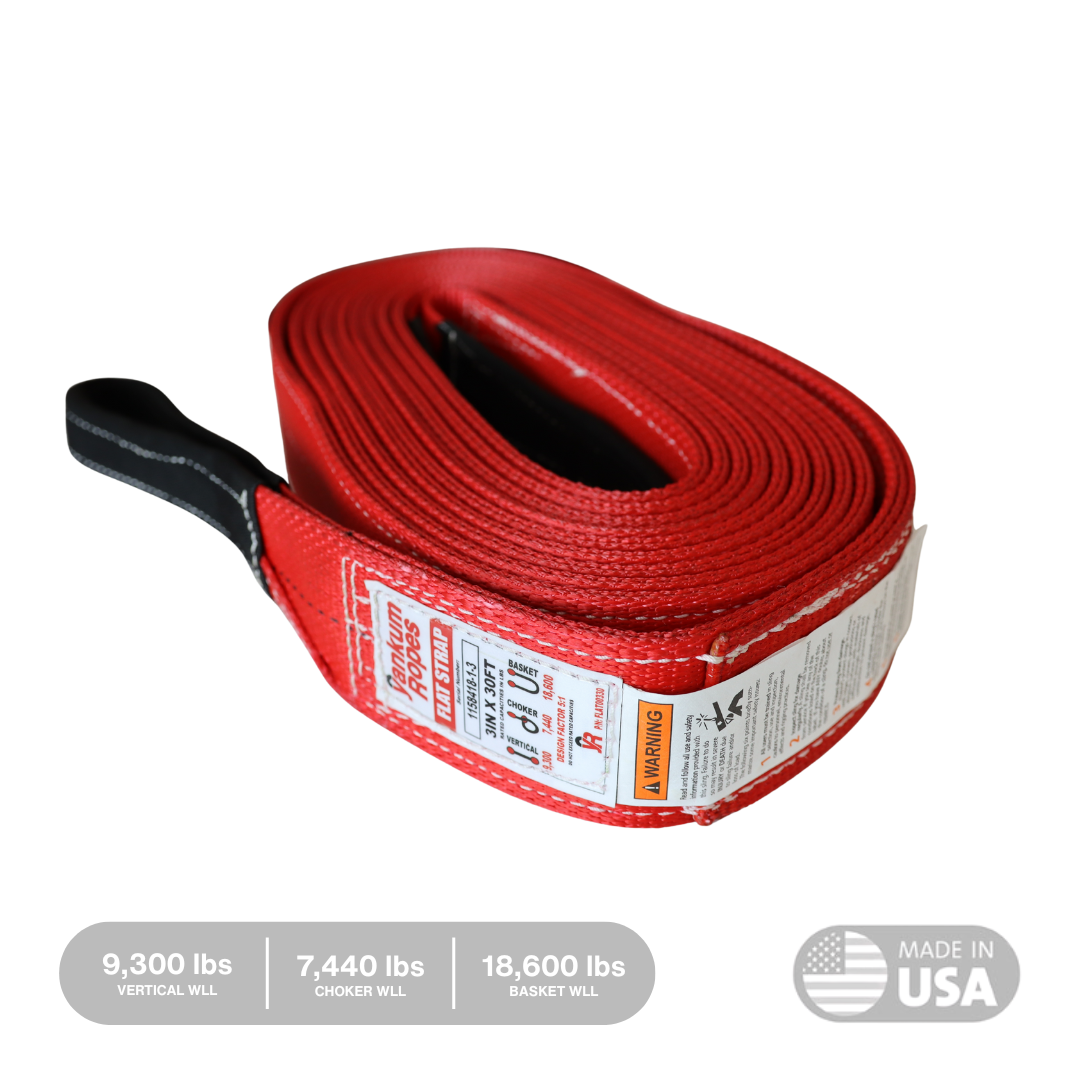 3" Flat Tow Strap "Copperhead" [WLL 7440/9300/18600 lbs]