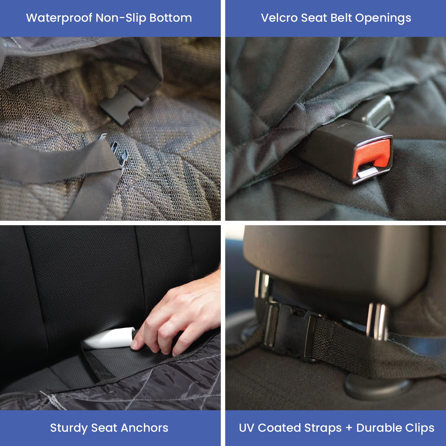 Dog Rear Seat Cover with Hammock