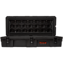 ROAM 95L Rugged Case shown with open lid in Black color