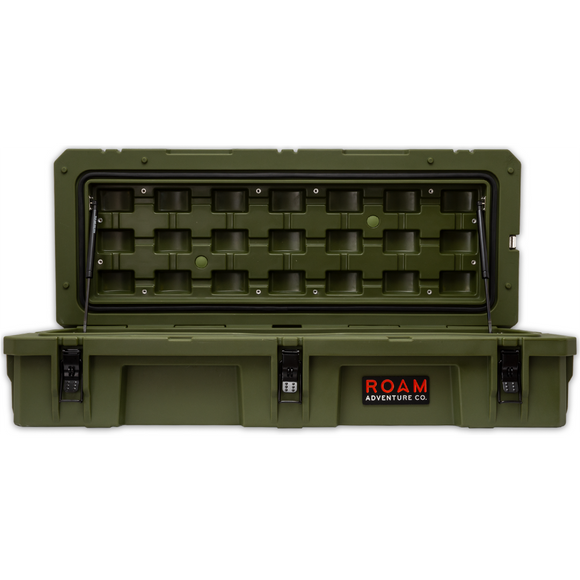 ROAM 95L Rugged Case — large low-profile durable storage box in OD Green color