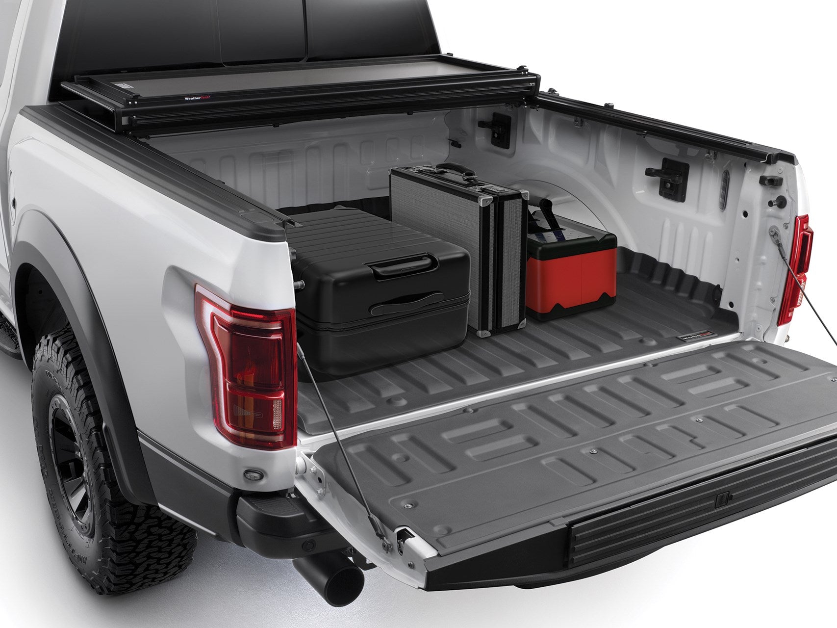 WeatherTech alloy folding hard bed cover (black) for Rivian R1T - 0