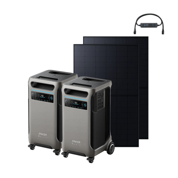 Anker 2 × Anker SOLIX F3800 + Double Power Hub + 2 × 405W Rigid Solar Panel