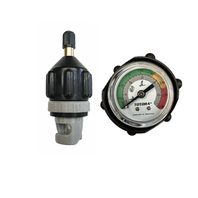 Air-Compressor Valve Adaptor with Pressure Gauge