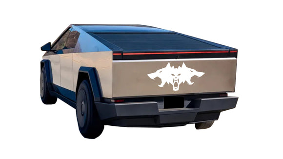 Cyberbeast Logo Tailgate Decals For The 2023-2024 Tesla Cybertruck