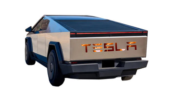 "TESLA" Storm Tailgate Decals For The 2023-2024 Tesla Cybertruck - 0