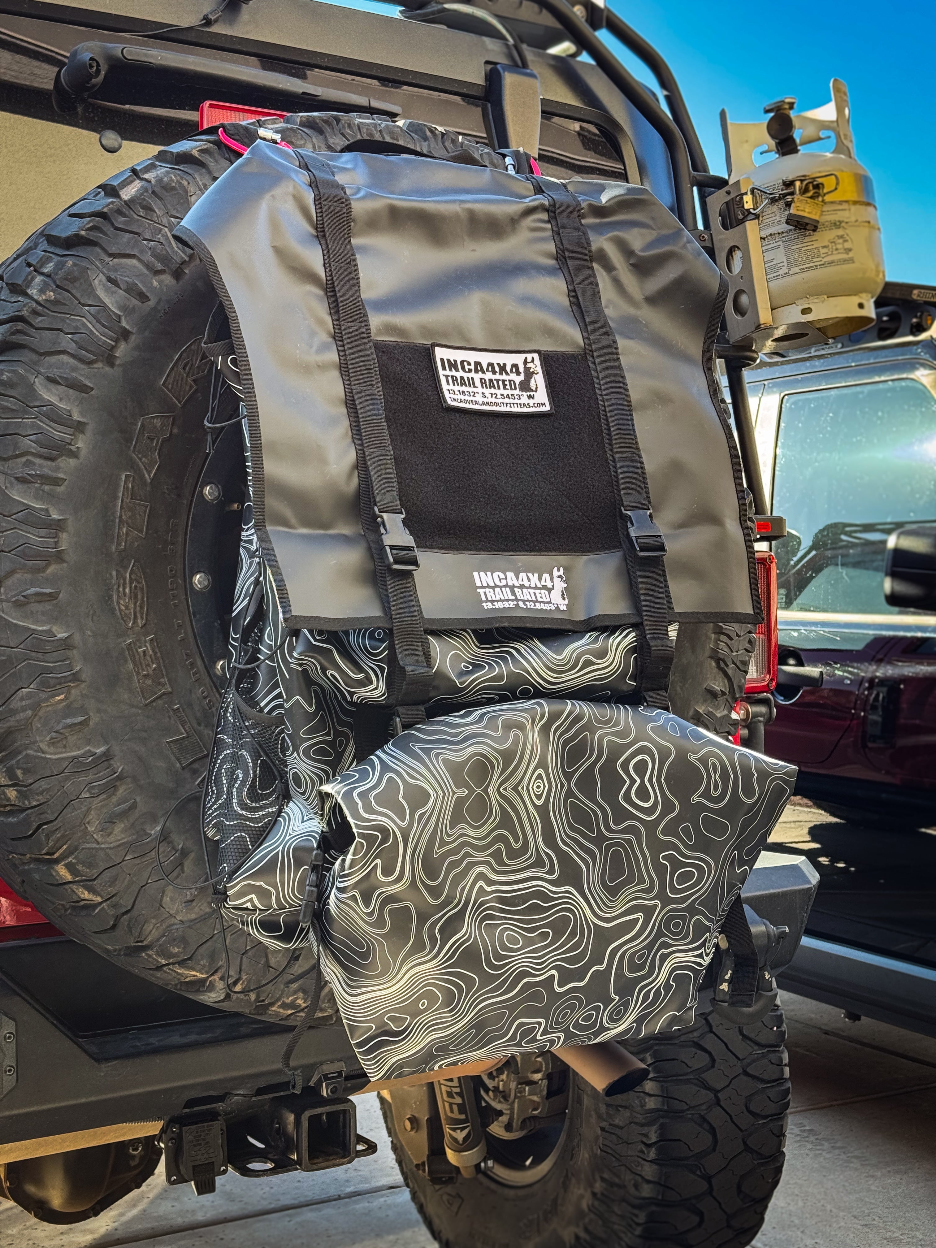 Series II Overland spare tire tailgate bag