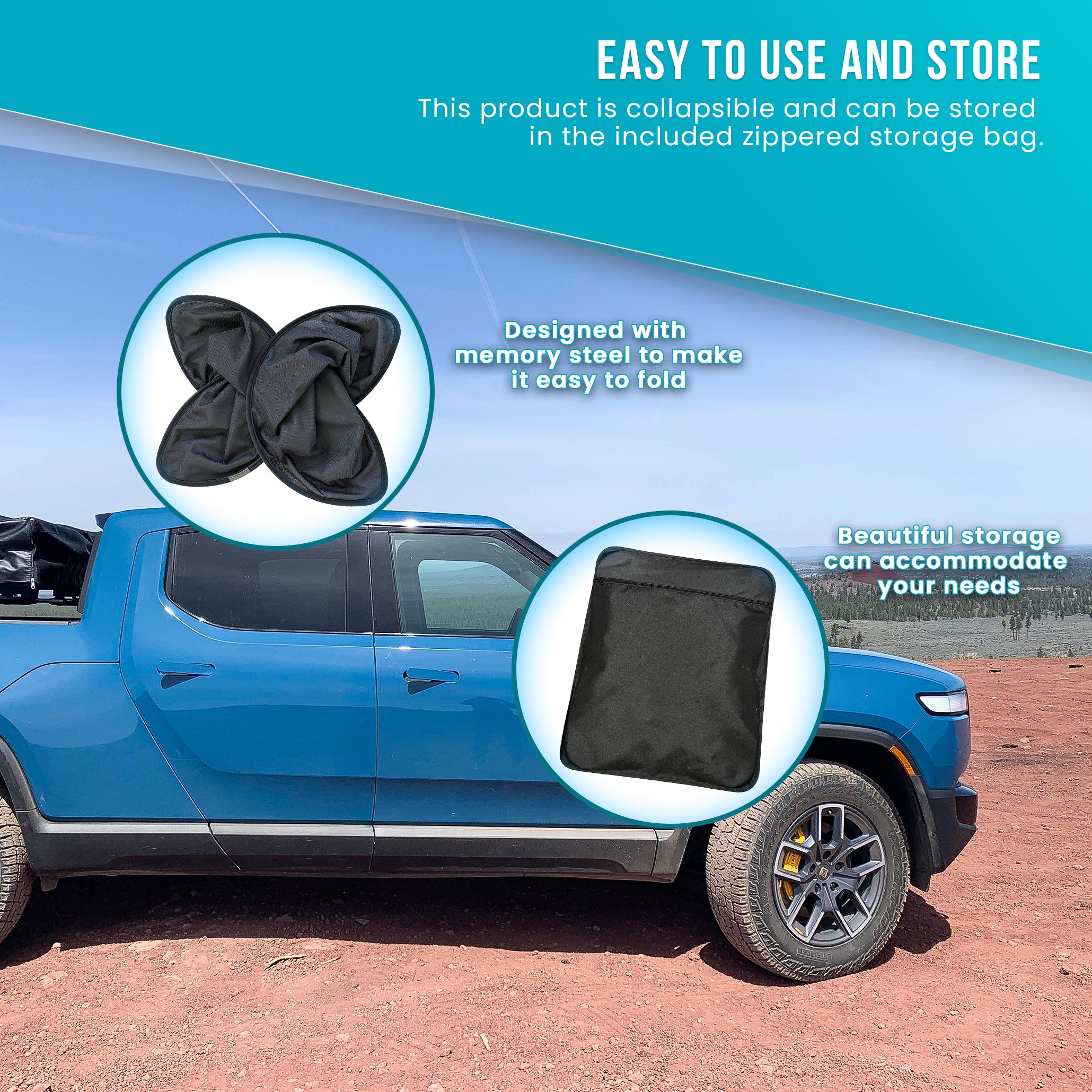 CLEARANCE: Imperfect Pano Roof Shades for Your Rivian R1T - 0