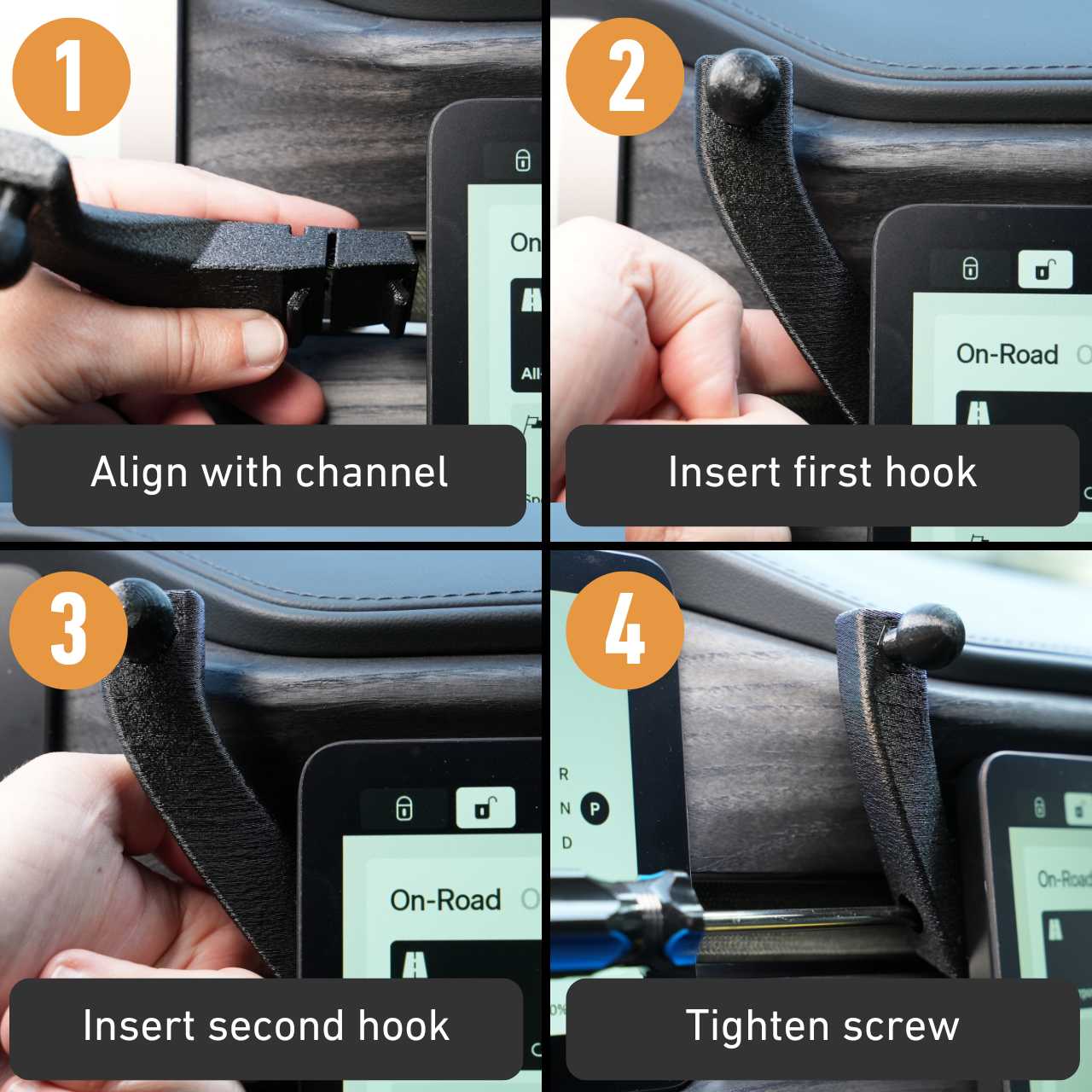 Rivian Phone Holder for R1T and R1S, Adjustable