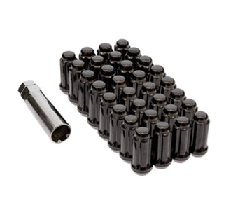 Clearance – West Coast Wheel Accessories 80385 Spline Lug Nut Kit (14x1.5, 8-Lug, Black) – Heavily Worn, Functional
