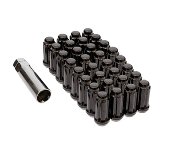 Clearance – West Coast Wheel Accessories 80385 Spline Lug Nut Kit (14x1.5, 8-Lug, Black) – Heavily Worn, Functional
