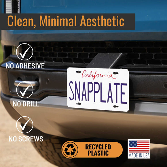 SnapPlate Front License Plate Mount for Rivian R1T & R1S