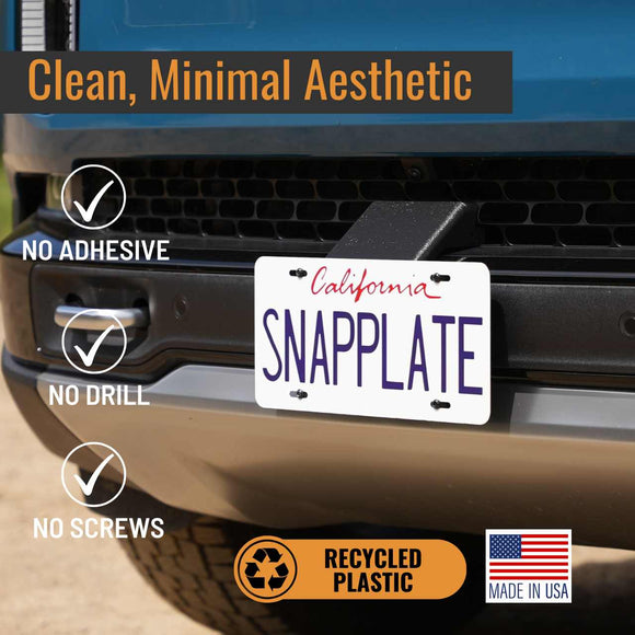SnapPlate Front License Plate Mount for Rivian R1T & R1S