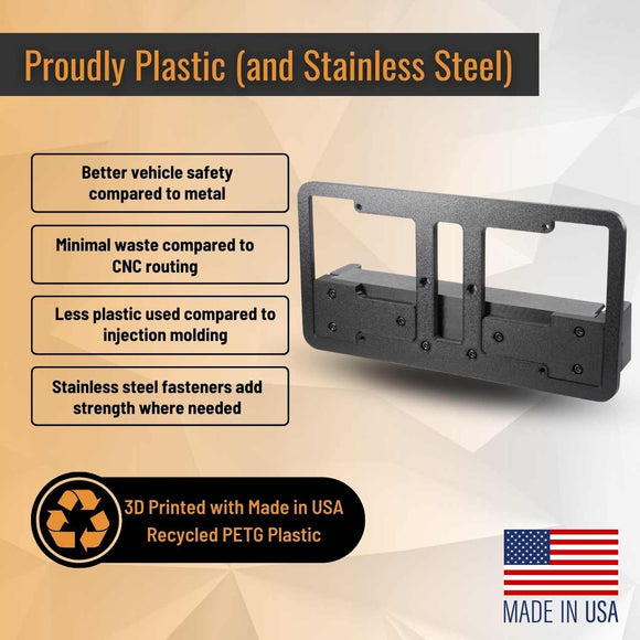 Ford F-150 Lightning EV SnapPlate No-Drill Front License Plate Bracket