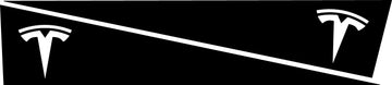 Tesla "T" Bedside Panel Decals For The 2023-2024 Tesla Cybertruck (x2)