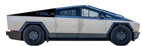 "TESLA" Bedside Panel Decals For The 2023-2024 Tesla Cybertruck (x2) - 0