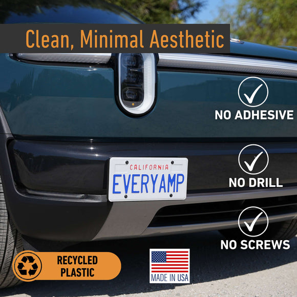 Tow Hook Front License Plate Mount for Rivian R2