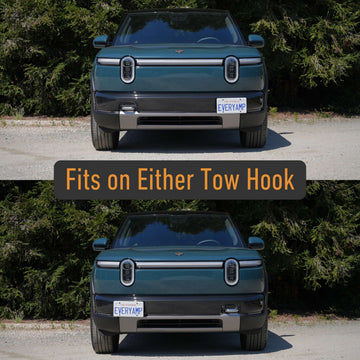 Tow Hook Front License Plate Mount for Rivian R2 - 0