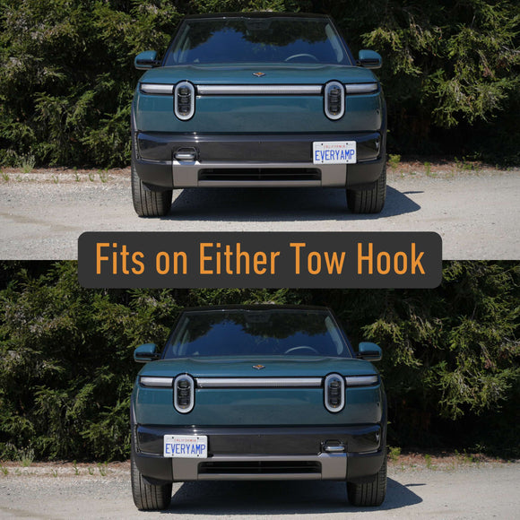 Tow Hook Front License Plate Mount for Rivian R2