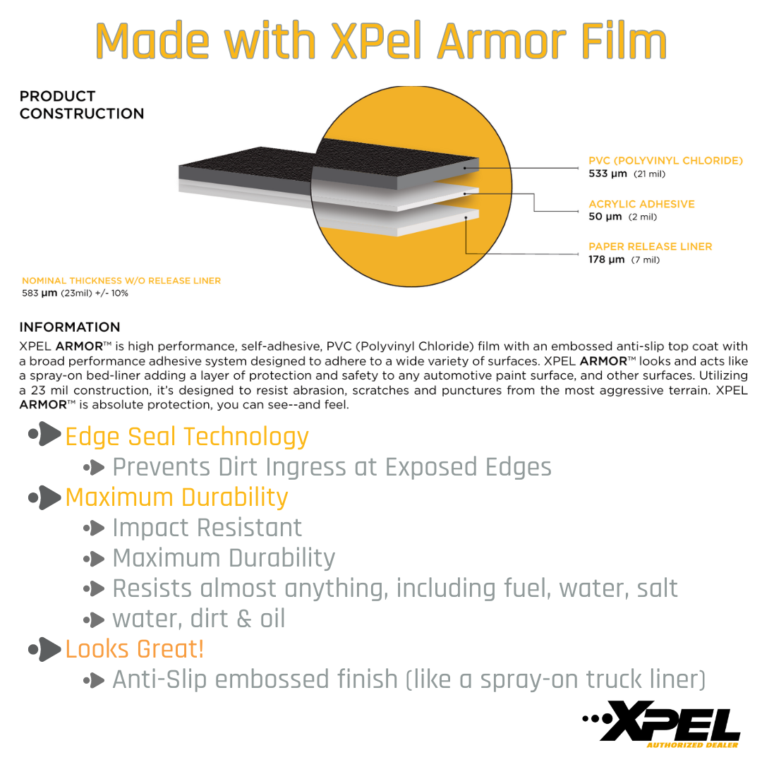 Ultra-Tough Xpel Armor Door Sill Protection for Rivian R1T or R1S