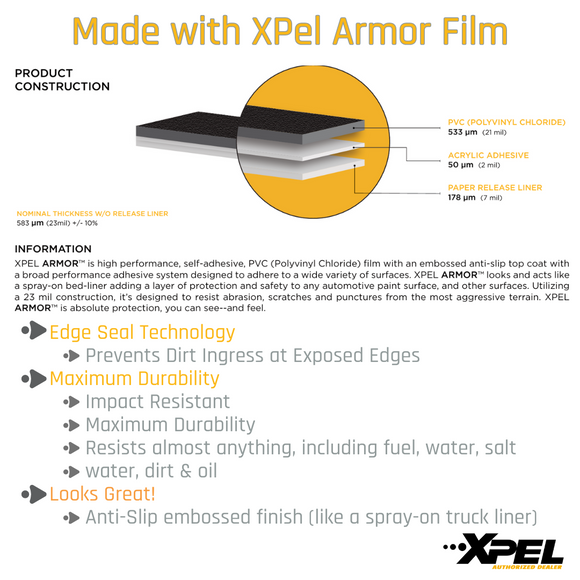 Ultra-Tough Xpel Armor Door Sill Protection for Rivian R1T or R1S